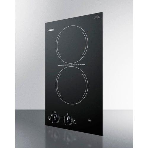 Summit Summit 12&quot; Wide 230V 2-Burner Radiant Cooktop CR2220B