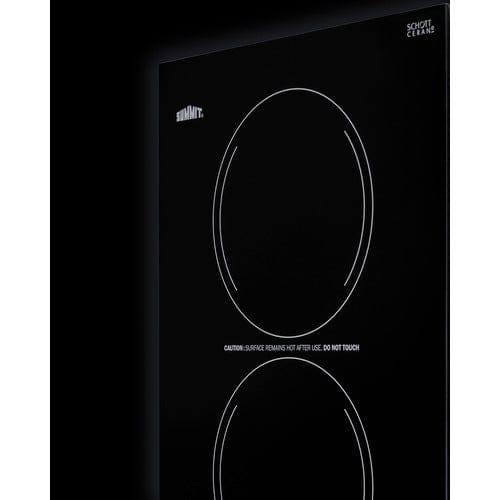 Summit Summit 12&quot; Wide 230V 2-Burner Radiant Cooktop CR2220B