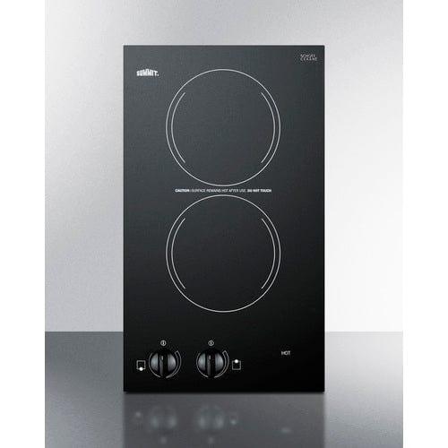 Summit Summit 12&quot; Wide 230V 2-Burner Radiant Cooktop CR2220B