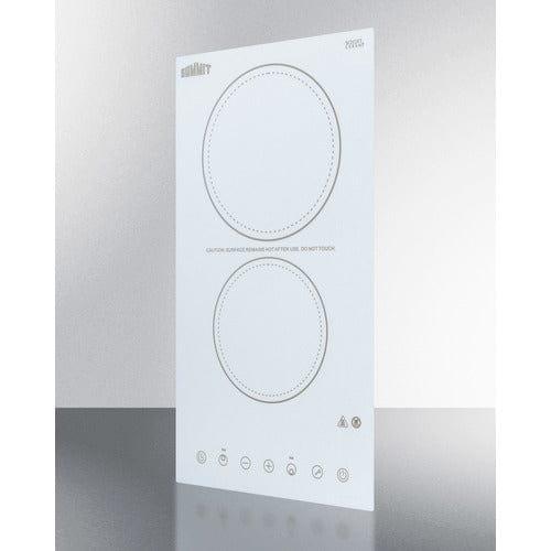 Summit Summit 12" Wide 230V 2-Burner Radiant Cooktop CR2B23T4W