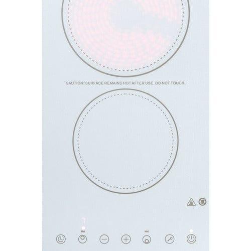 Summit Summit 12" Wide 230V 2-Burner Radiant Cooktop CR2B23T4W