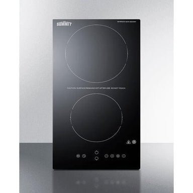 Summit Summit 12" Wide 230V 2-Burner Radiant Cooktop With Safety Shutoff CRH2BT30230