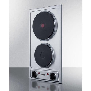 Summit Summit 12" Wide 230V 2-Burner Solid Disk Cooktop CSD2B230