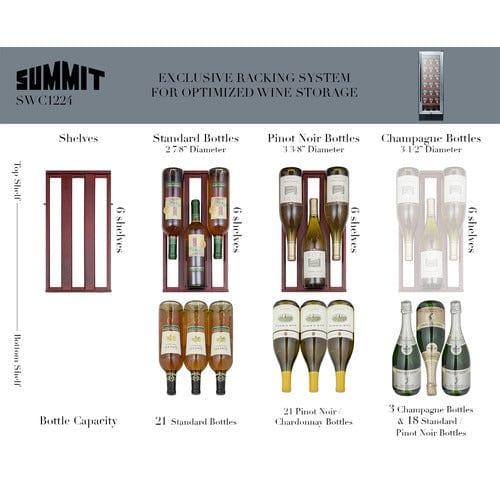 Summit Wine Cellar Summit 12&quot; wide Built-In Wine Cellar SWC1224B