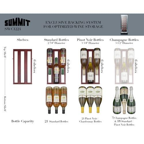 Summit Wine Cellar Summit 12" wide Built-In Wine Cellar SWC1224B