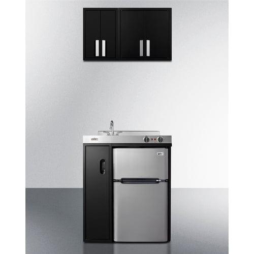 Summit Summit 12" Wide Wall Cabinet CAB12TALLBLK