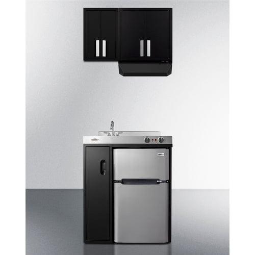 Summit Summit 12" Wide Wall Cabinet CAB12TALLBLK