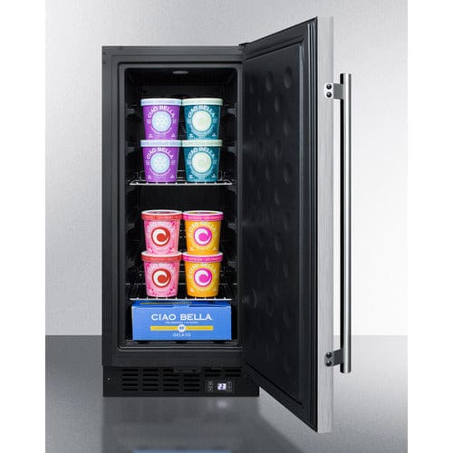 Summit Freezers Summit 15&quot; Built-In All-Freezer SCFF1533BSS