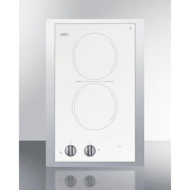 Summit Summit 15" Wide 115V 2-Burner Radiant Cooktop CR2110WHTK15