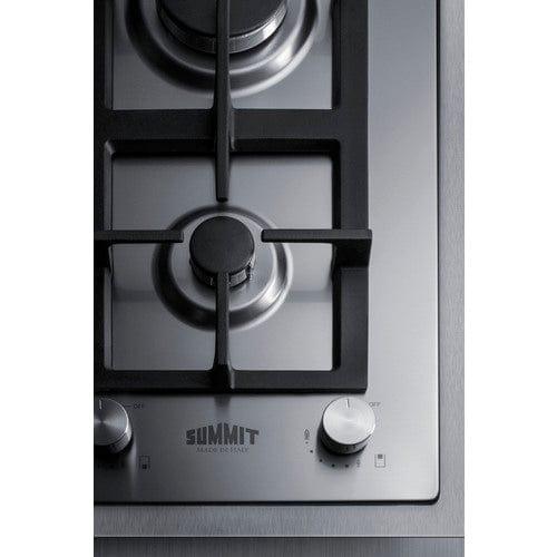 Summit Summit 15" Wide 2-Burner Gas Cooktop In Stainless Steel GCJ2SSTK15