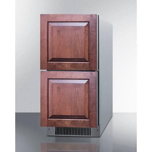 Summit Refrigerators Summit 15" Wide 2-Drawer All-Refrigerator, ADA Compliant (Panels Not Included) ADRD15PNR