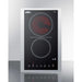 Summit Summit 15" Wide 230V 2-Burner Radiant Cooktop CR2B23T3BTK15