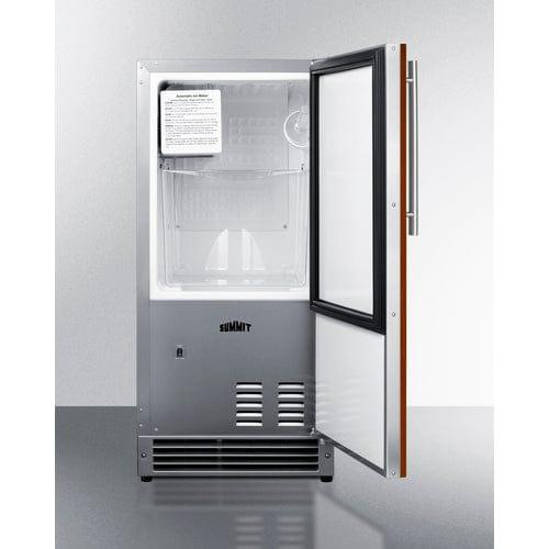 Summit Ice Makers Summit 15" Wide 25 lb. Drain-Free Icemaker, ADA Compliant (Panel Not Included) BIM26H32IF