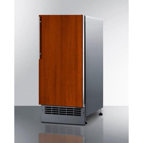 Summit Ice Makers Summit 15" Wide 25 lb. Drain-Free Icemaker (Panel Not Included) BIM26H34IF