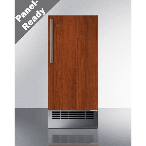 Summit Ice Makers Summit 15" Wide 25 lb. Drain-Free Icemaker (Panel Not Included) BIM26H34IF