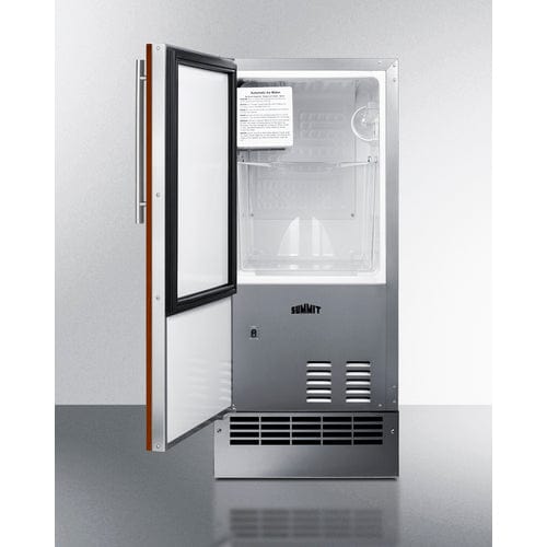 Summit Ice Makers Summit 15&quot; Wide 25 lb. Drain-Free Icemaker (Panel Not Included) BIM26H34IFLHD
