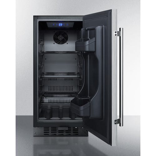 Summit Refrigerators Summit 15&quot; Wide Built-In All-Refrigerator, ADA Compliant ALR15BSS