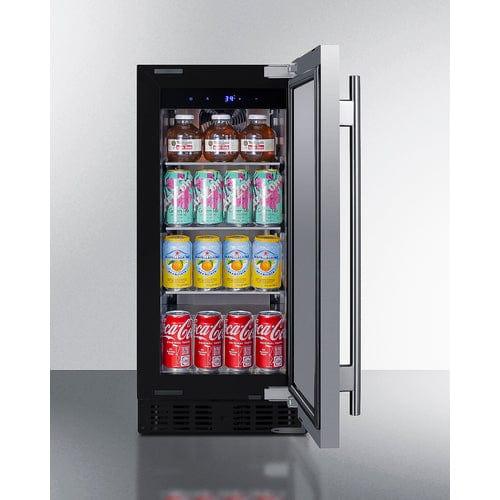 Summit Refrigerators Summit 15&quot; Wide Built-In All-Refrigerator, ADA Compliant ASDS1523