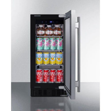 Summit Refrigerators Summit 15" Wide Built-In All-Refrigerator, ADA Compliant ASDS1523