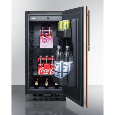 Summit Refrigerators Summit 15" Wide Built-In All-Refrigerator, ADA Compliant (Panel Not Included) ALR15BIF