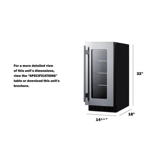Summit Beverage Center Summit 15" Wide Built-In Beverage Center, ADA Compliant ASDG1521