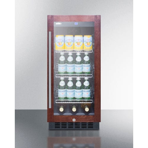 Summit Beverage Center Summit 15&quot; Wide Built-In Beverage Center (Panel Not Included) SCR1536BGPNR