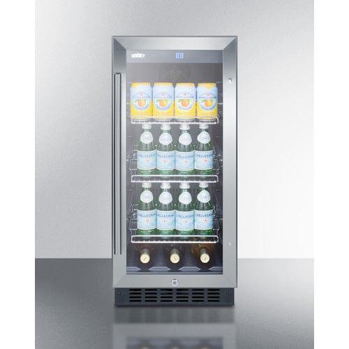 Summit Beverage Center Summit 15" Wide Built-In Beverage Center SCR1536BGCSS