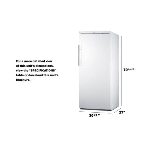 Summit Freezer Summit 18 cu.ft. Upright Manual Defrost Freezer AFM19W