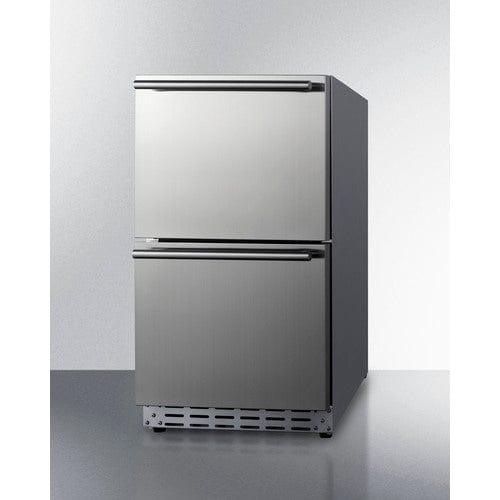 Summit Refrigerators Summit 18&quot; Wide 2-Drawer All-Refrigerator, ADA Compliant (Panels Not Includaed) ADRD18PNR