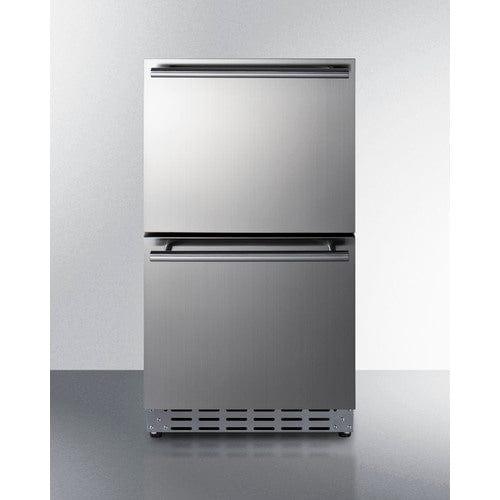 Summit Refrigerators Summit 18&quot; Wide 2-Drawer All-Refrigerator, ADA Compliant (Panels Not Includaed) ADRD18PNR