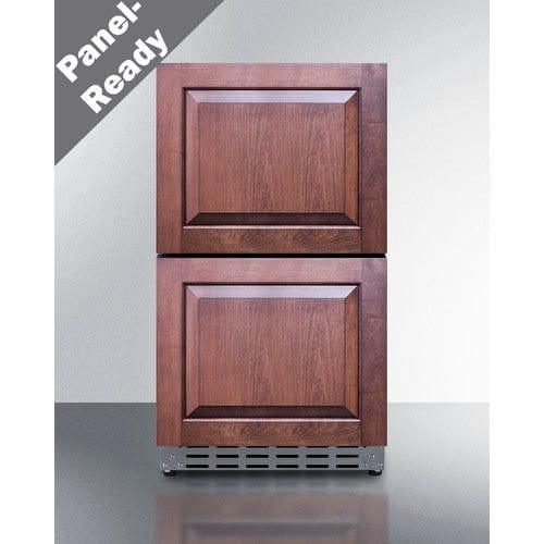 Summit Refrigerators Summit 18" Wide 2-Drawer All-Refrigerator, ADA Compliant (Panels Not Includaed) ADRD18PNR