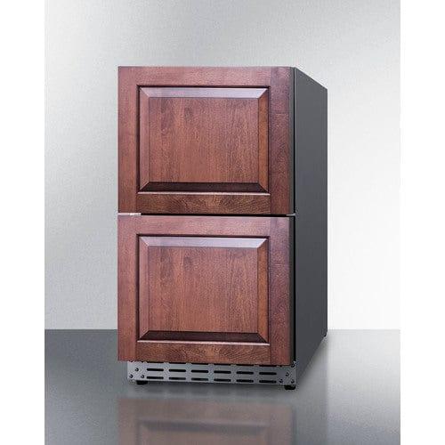 Summit Refrigerators Summit 18&quot; Wide 2-Drawer All-Refrigerator, ADA Compliant (Panels Not Includaed) ADRD18PNR