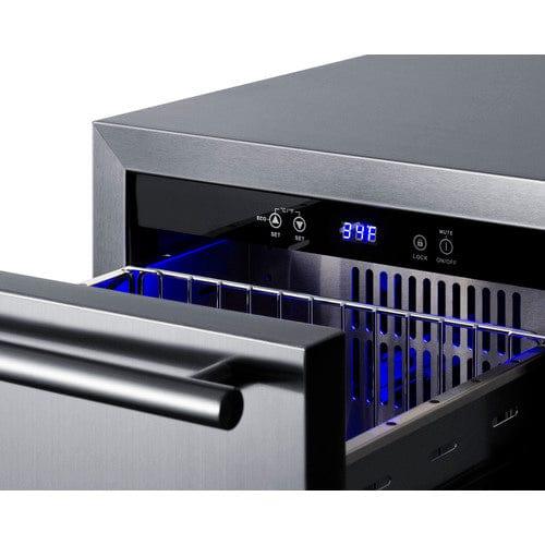 Summit Refrigerators Summit 18" Wide 2-Drawer All-Refrigerator, ADA Compliant (Panels Not Includaed) ADRD18PNR