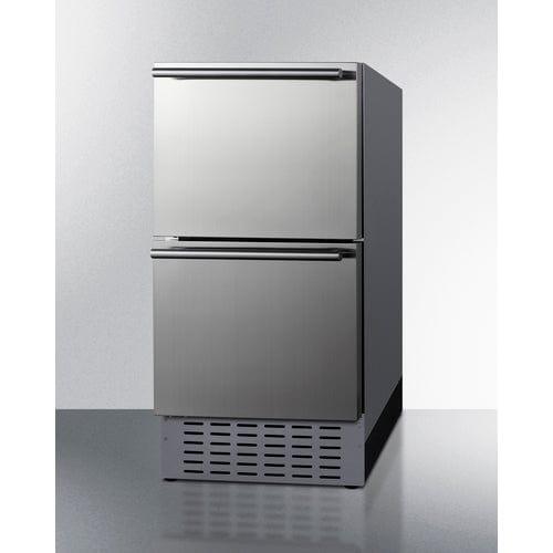 Summit Refrigerators Summit 18" Wide 2-Drawer All-Refrigerator ADRD18H34