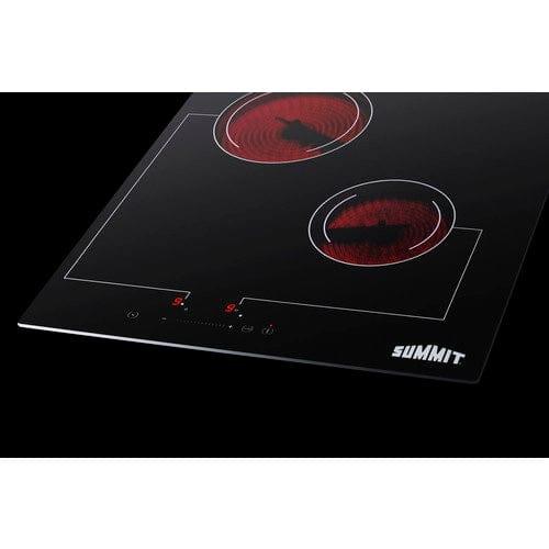 Summit Summit 18&quot; Wide 220V 2-Burner Radiant Cooktop CR2B228T