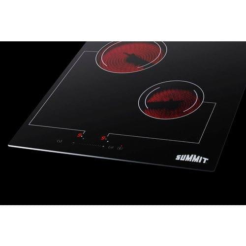 Summit Summit 18" Wide 220V 2-Burner Radiant Cooktop CR2B228T