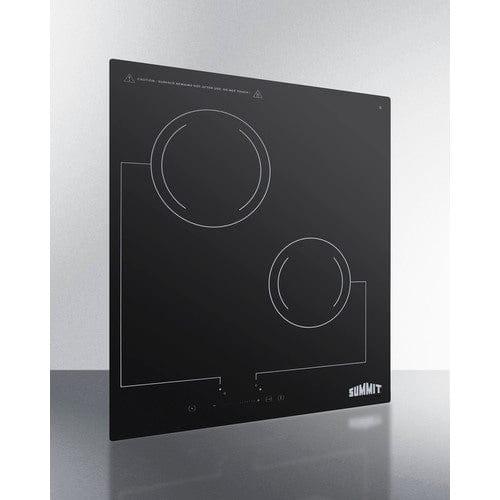 Summit Summit 18" Wide 220V 2-Burner Radiant Cooktop CR2B228T