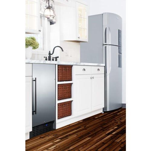 Summit Refrigerators Summit 18" Wide Built-In All-Refrigerator, ADA Compliant FF1843BSSADA