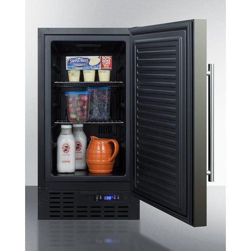 Summit Refrigerators Summit 18&quot; Wide Built-In All-Refrigerator FF1843BKS