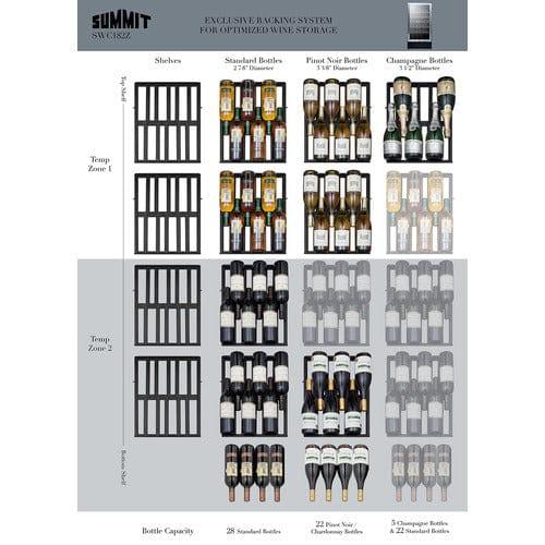 Summit Wine Cellar Summit 18" Wide Built-In Wine Cellar SWC182Z