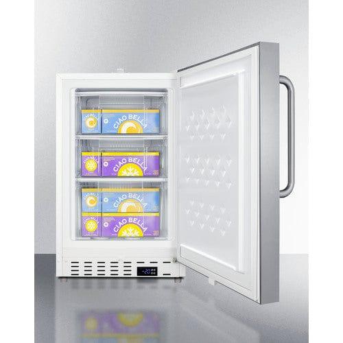 Summit Freezer Summit 20" Wide Built-In Commercial All-Freezer, ADA Compliant SCF505SSTBADA