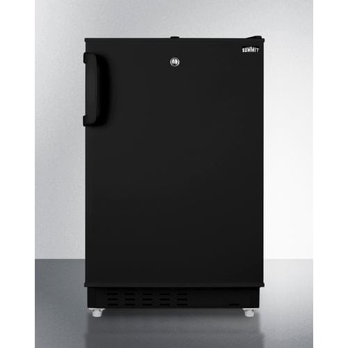 Summit Refrigerators Black Summit 20" Wide Built-in Refrigerator-Freezer, ADA Compliant