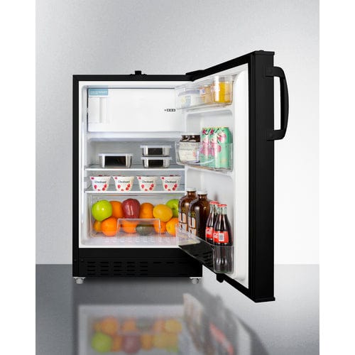 Summit Refrigerators Summit 20&quot; Wide Built-in Refrigerator-Freezer, ADA Compliant ALRF49B