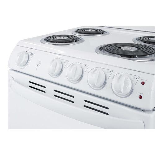 Summit Electric Coil Ranges Summit 20" Wide Electric Coil Range RE203W