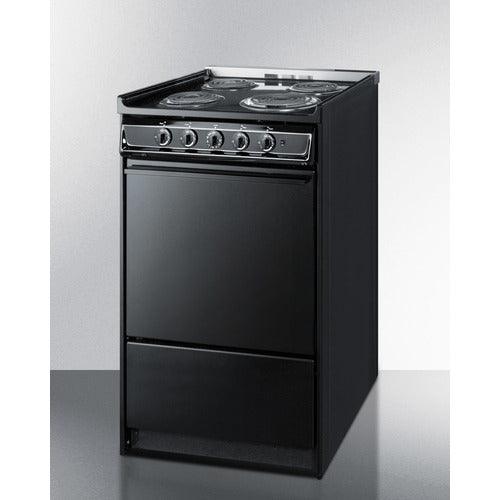 Summit Electric Coil Ranges Summit 20" Wide Electric Coil Range TEM110CR