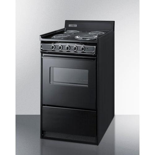 Summit Electric Coil Ranges Summit 20" Wide Electric Coil Range TEM110CW