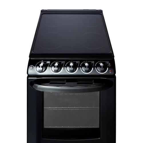 Summit Electric Coil Ranges Summit 20" Wide Electric Smooth-Top Range REX2051BRT
