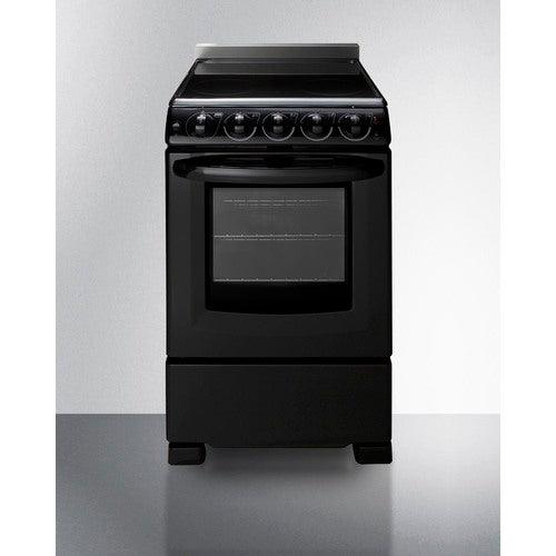 Summit Electric Coil Ranges Summit 20" Wide Electric Smooth-Top Range REX2051BRT
