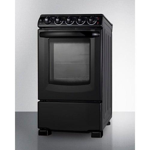 Summit Electric Coil Ranges Summit 20" Wide Electric Smooth-Top Range REX2051BRT