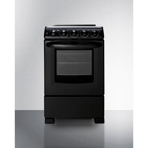 Summit Electric Coil Ranges Summit 20" Wide Electric Smooth-Top Range REX2051BRT